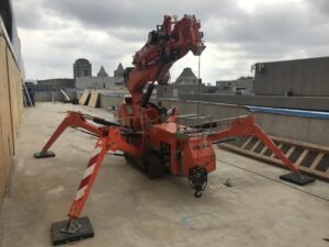 orange-red crane equipment