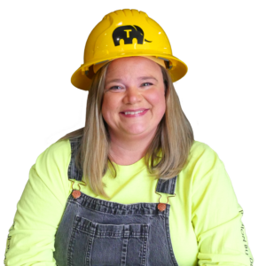 cutout headshot of Jill wearing a Ternion Builders branded hard hat