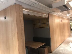 breakout spaces that are in the process of being installed