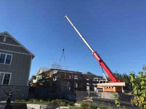 crane on location at ClearView Communities