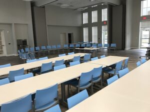 large meeting area in the ClearView Communities building at 613 West Patrick St.