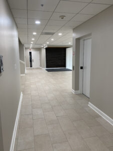 renovated hallway with a view to the front lobby at Phoenix Mecano