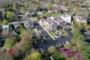 wide angle aerial view of the ClearView Communities Wellness Center